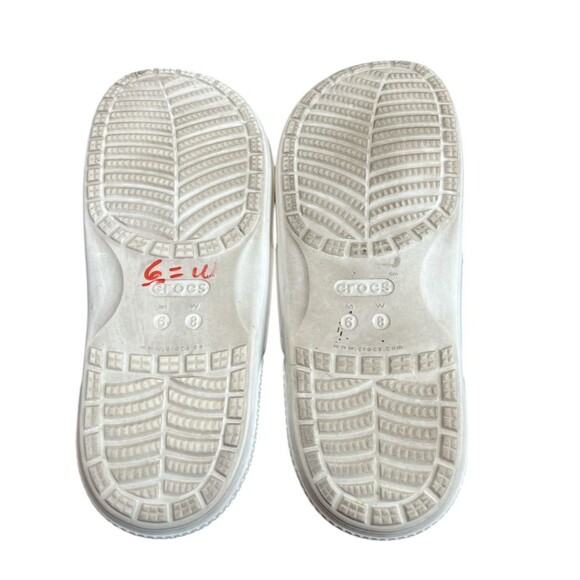 Crocs Two Strap Iconic Comfort Sandals Blue White Cloud Unisex Men’s 6 Women’s 8 - Picture 5 of 6